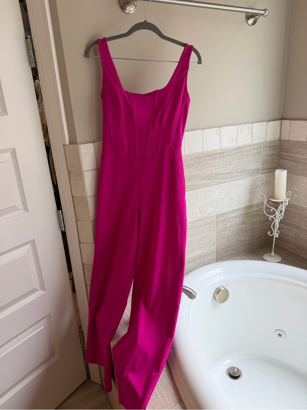 Bright Fuchsia Sleeveless Jumpsuit